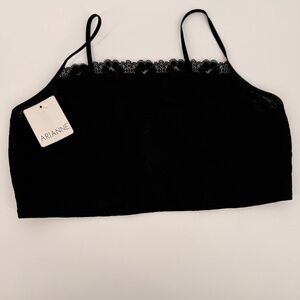 NWT Arianne Beautiful Black Lace Bralette Size XL